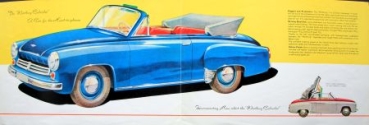 Wartburg Eisenach Convertible Modelprogram 1956 Carbrochure  (6924)